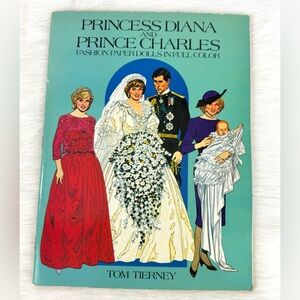 Princess Diana Prince Charles Paper Dolls Full Color VTG Tom Tierney NOS UNCUT